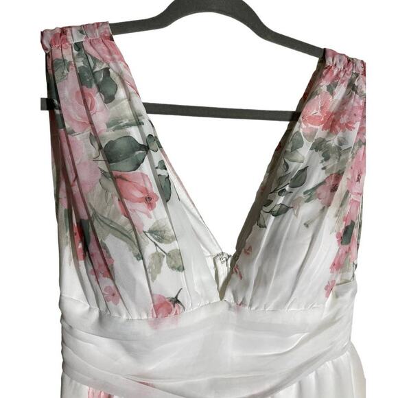 Garden Wanderings White Floral Print Sleeveless Mini Dress Size Small - Picture 5 of 7